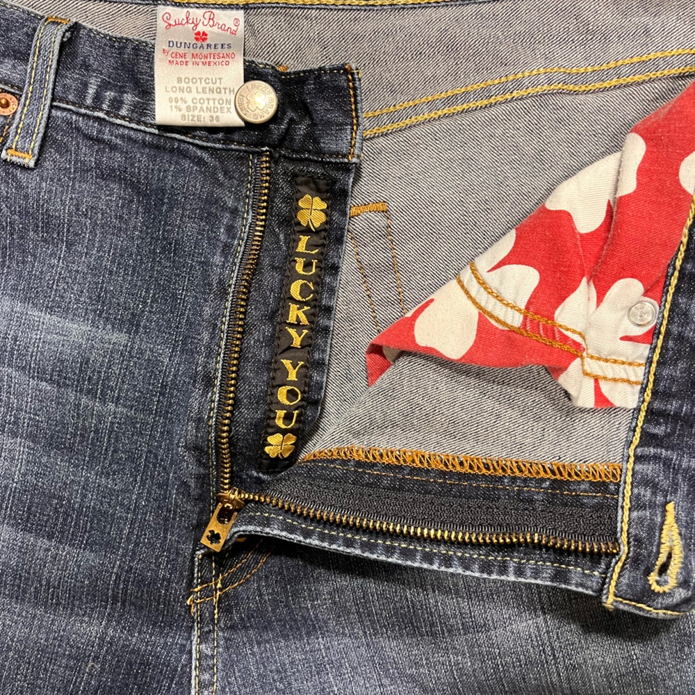 Lucky Brand Boot Cut Long Length Men’s Jeans Size 36 Like New